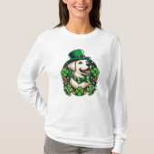 Saint Patrick's Day Schattige Dog T-shirt (Voorkant)