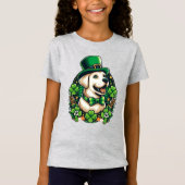 Saint Patrick's Day Schattige Dog T-shirt (Voorkant)