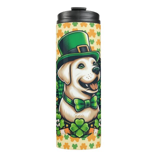 Saint Patrick's Day Schattige Dog Thermosbeker (Voorkant)