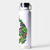 Saint Patrick's Day Schattige Dog Waterfles (Achterkant)