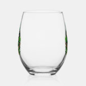 Saint Patrick's Day Schattige Dog Wijnglas Zonder Voet (Links)