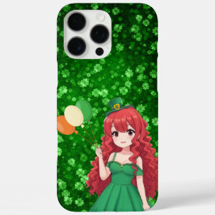 Saint Patrick's day schattige, Ierse anime klasse iPhone 16 Pro Max Hoesje