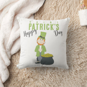 Saint Patrick's Day Schattige Leprechaun Kussen