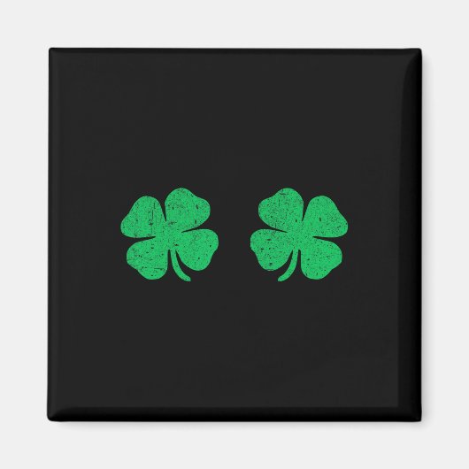 Saint Patricks Day Shamrock Borst St.patrick's Dag Magneet (Voorkant)