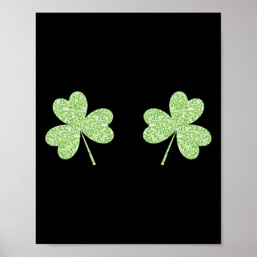 Saint Patricks Day Shamrock Borst St.patrick's Dag Poster (Voorkant)