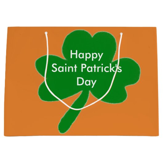 Saint Patrick's Day Shamrock Gift Bags Large Cadeautasje (Voorkant)