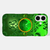 SAINT PATRICK'S DAY SHAMROCK GREEN DAMASK Case-Mate iPhone CASE (Achterkant (horizontaal))