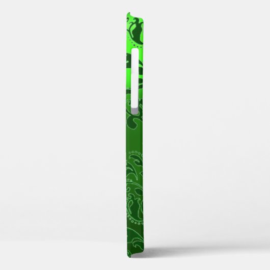 SAINT PATRICK'S DAY SHAMROCK GREEN DAMASK Case-Mate iPhone CASE (Achterkant / Links)