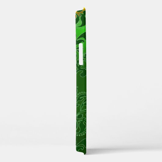 SAINT PATRICK'S DAY SHAMROCK GREEN DAMASK Case-Mate iPhone CASE (Achterkant / Rechts)