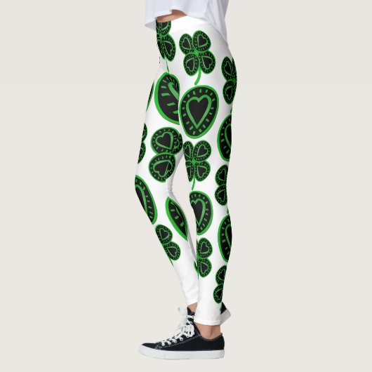 Saint Patrick's Day Shamrock Heart Leggings 4 (Links)