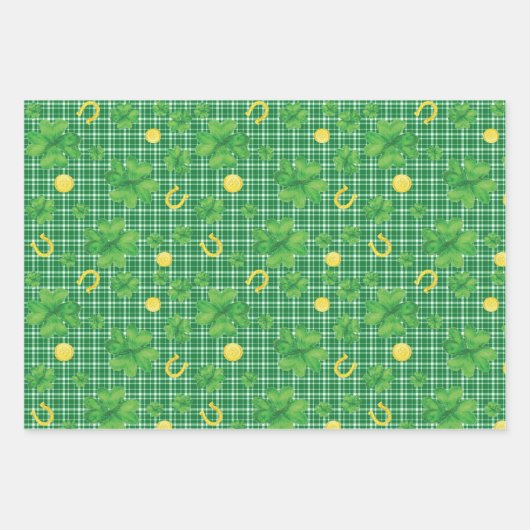 Saint Patrick's Day Shamrock Inpakpapier Vel (Voorkant)