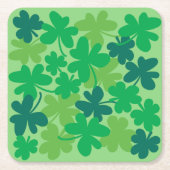 Saint Patrick's Day Shamrock Klaver Papier Onderze Kartonnen Onderzetters (Voorkant)