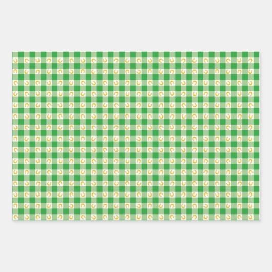 Saint Patricks Day Shamrock & Lucky Charms Green Inpakpapier Vel (Voorkant 2)