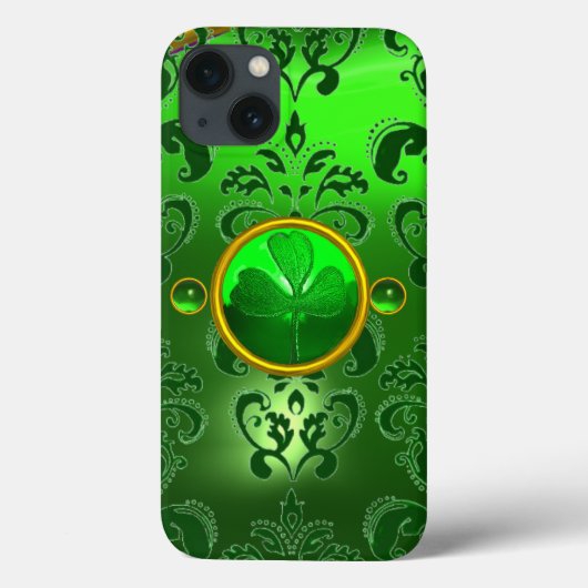 SAINT PATRICK'S DAY SHAMROCK MET GREEN DAMASK Case-Mate iPhone CASE (Achterkant)