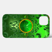 SAINT PATRICK'S DAY SHAMROCK MET GREEN DAMASK Case-Mate iPhone CASE (Achterkant (horizontaal))
