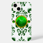 SAINT PATRICK'S DAY SHAMROCK MET GREEN DAMASK Case-Mate iPhone CASE (Achterkant)