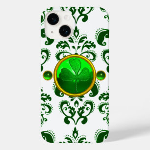 SAINT PATRICK'S DAY SHAMROCK MET GREEN DAMASK Case-Mate iPhone CASE