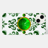 SAINT PATRICK'S DAY SHAMROCK MET GREEN DAMASK Case-Mate iPhone CASE (Achterkant (horizontaal))