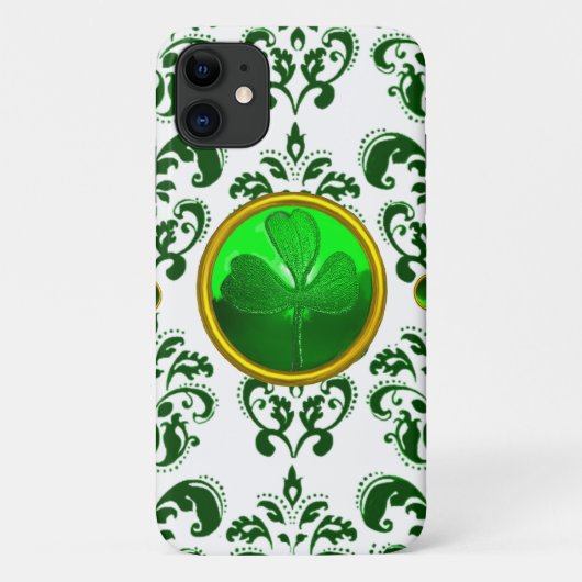 SAINT PATRICK'S DAY SHAMROCK MET GREEN DAMASK Case-Mate iPhone CASE (Achterkant)