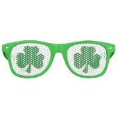 Saint Patrick's Day Shamrock Party Bril Retro Zonnebril (Voorkant)