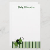 Saint Patricks Day Shamrock Personalized Briefpapier (Voorkant / Achterkant)