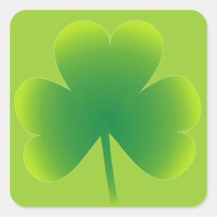 Saint Patrick's Day Shamrock Vierkante Sticker