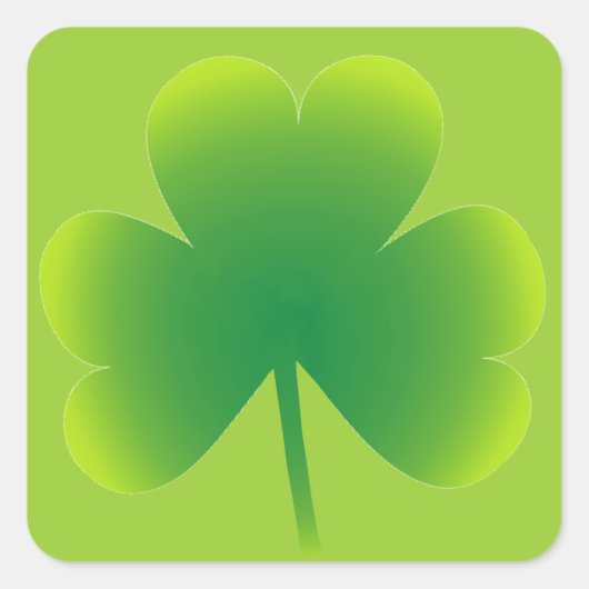 Saint Patrick's Day Shamrock Vierkante Sticker (Voorkant)