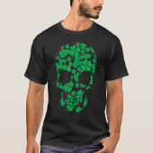 Saint Patrick's Day Shamrocks Skull T-shirt (Voorkant)