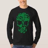 Saint Patrick's Day Shamrocks Skull T-shirt (Voorkant)