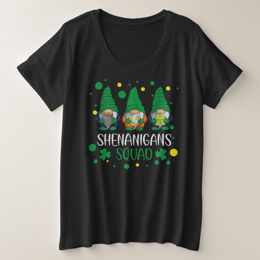 Saint Patricks Day Shenanigans Squad Funny Grote Maat T-shirt (Design voorkant)