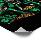 Saint Patrick's Day Skeleton Dancing Shamrock1 Poster (Hoek)