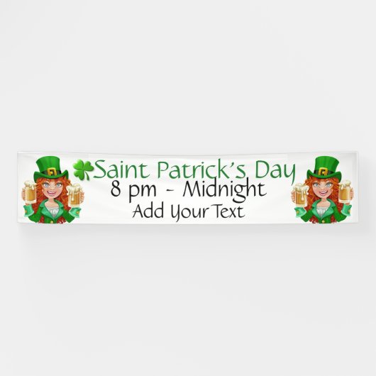 Saint Patrick's Day Spandoek (Horizontaal)