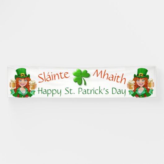 Saint Patrick's Day Spandoek (Horizontaal)