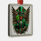 Saint Patrick's Day steampunk klaver Metalen Ornament (Rechts)
