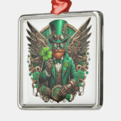 Saint Patrick's Day steampunk klaver Metalen Ornament (Links)