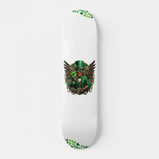 Saint Patrick's Day steampunk klaver Persoonlijk Skateboard (Voorkant)