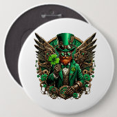 Saint Patrick's Day steampunk klaver Ronde Button 6,0 Cm (Voorkant /achterkant)