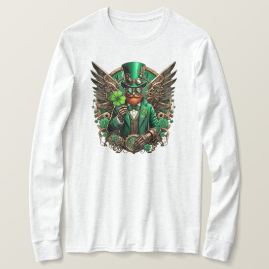 Saint Patrick's Day steampunk klaver T-shirt (Design voorkant)