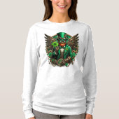 Saint Patrick's Day steampunk klaver T-shirt (Voorkant)