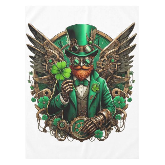 Saint Patrick's Day steampunk klaver Tafelkleed (Voorkant)