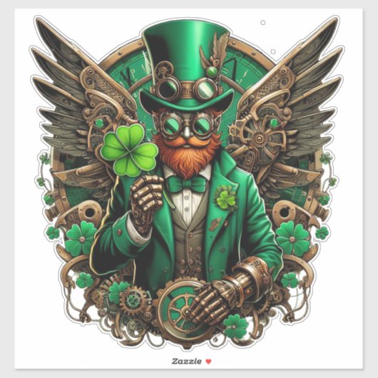 Saint Patrick's Day steampunk Sticker (Vel)