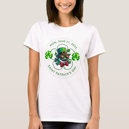 Saint Patrick's Day T - shirts: vieren in het groe T-shirt (Voorkant)
