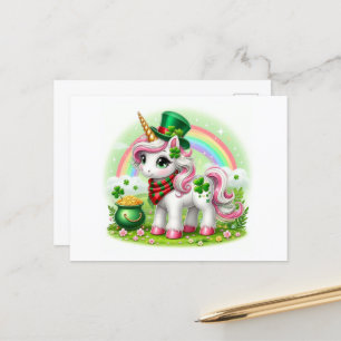 Saint Patricks Day Unicorn Briefkaart