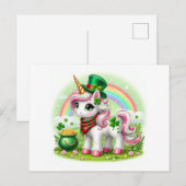 Saint Patricks Day Unicorn Briefkaart (Voorkant / Achterkant)