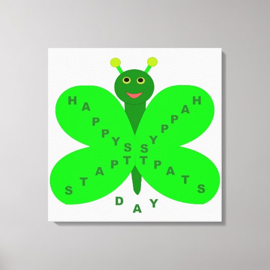 Saint Patricks Day Vlinder Canvasprint Canvas Afdruk (Voorkant)