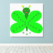 Saint Patricks Day Vlinder Canvasprint Canvas Afdruk (Insitu (Houten vloer))