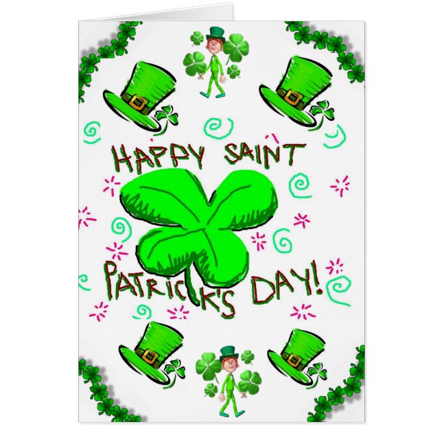 Saint Patrick's Day Wenskaart (Voorkant)