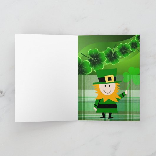 Saint Patrick's Day Wenskaart Kaart (Binnen)