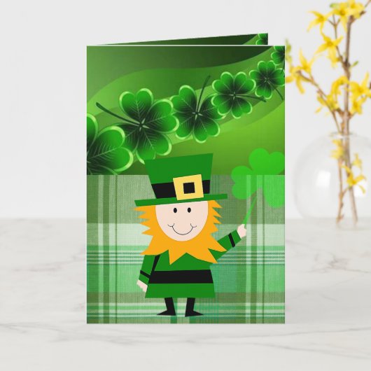 Saint Patrick's Day Wenskaart Kaart (Gele Bloem)