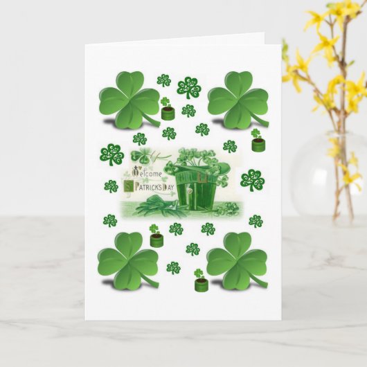 Saint Patrick's Day Wenskaart Kaart (Gele Bloem)